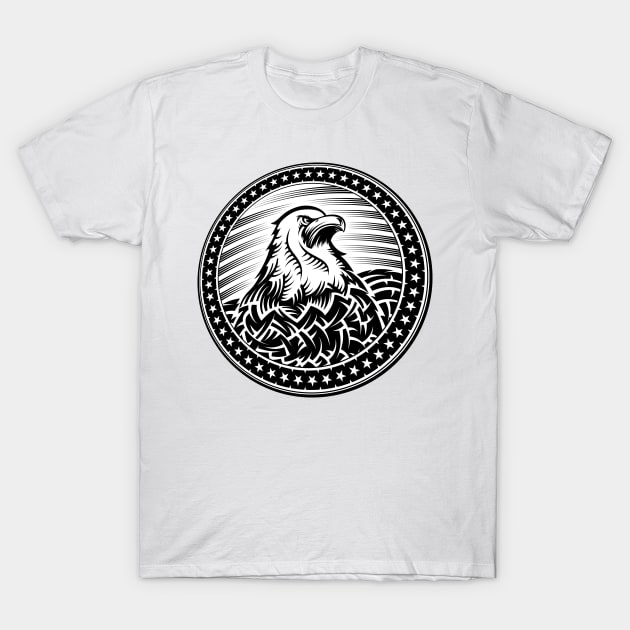 American Bald Eagle USA Natioal Symbol Independence Day Emblem Head T-Shirt by alxr